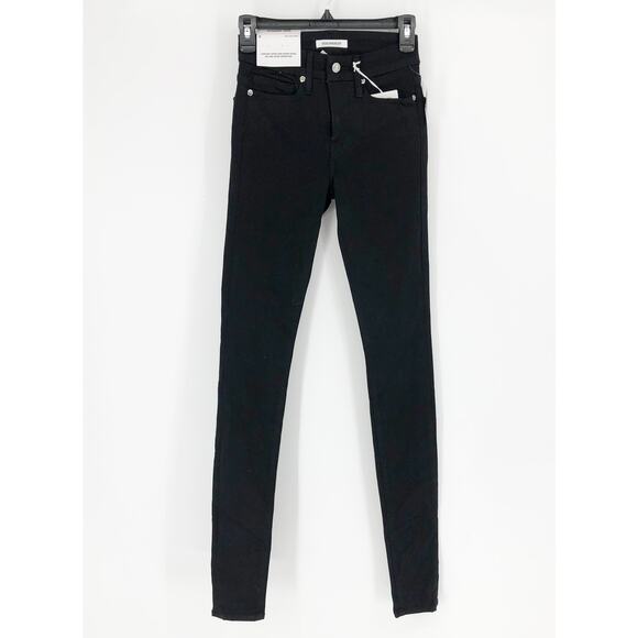 GOOD AMERICAN Womens Good Legs Jeans 2 26 Tall Black Stretch High Skinny NWT - Picture 4 of 14